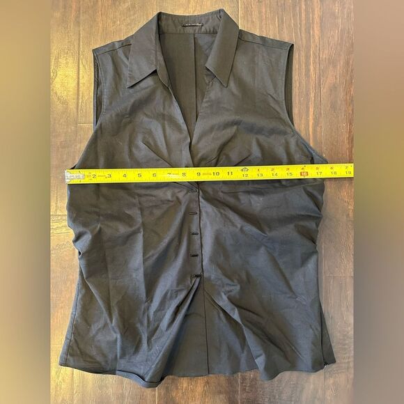 Elie Tahari Women’s Black V Neck Collar Pullover Blouse Top - Picture 6 of 8